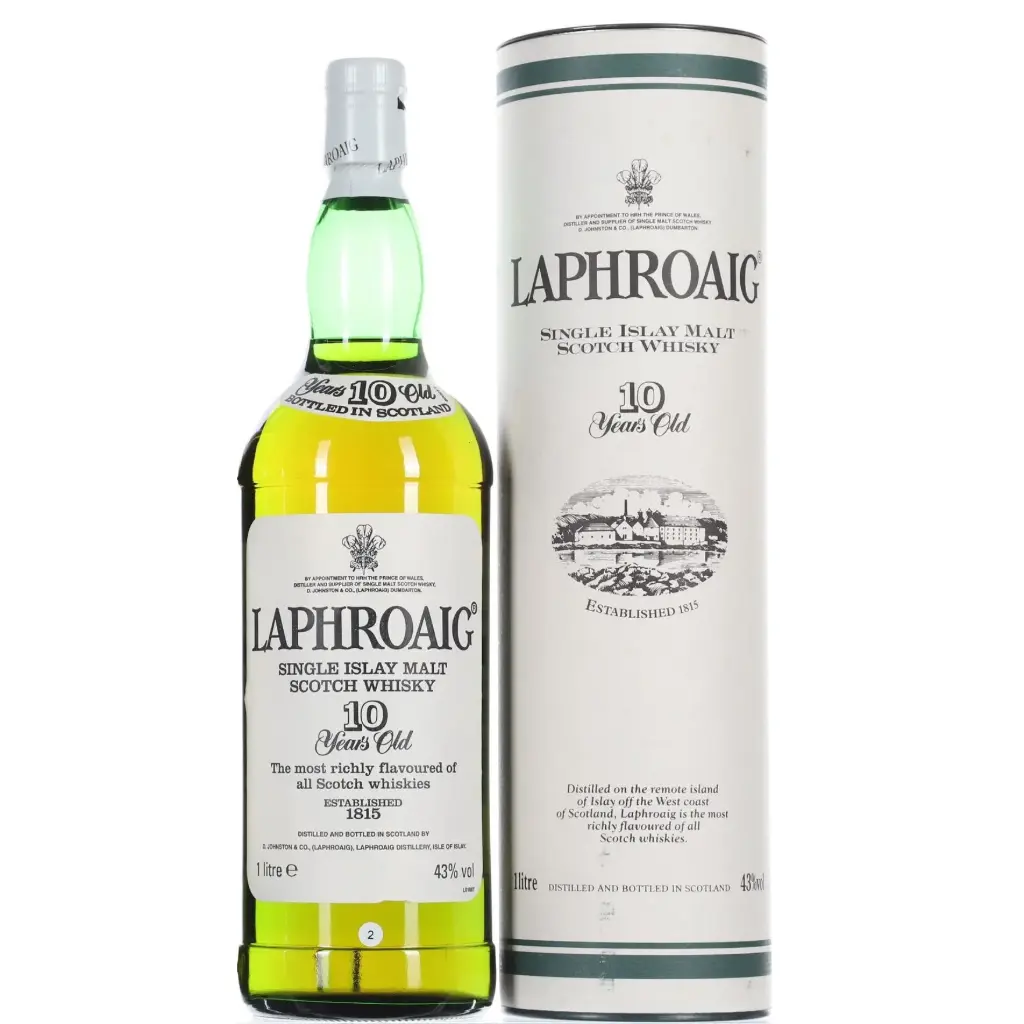 Laphroaig 10YO Post Royal Warrant 1990s Release (100cl) (OCC/1)
